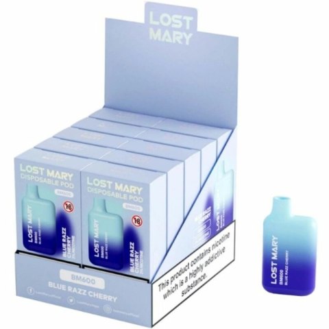 Lost Mary BM600 Jednorazowy Vaper 2% 600 zaciągnięć Niebieski Razz Wiśniowy
