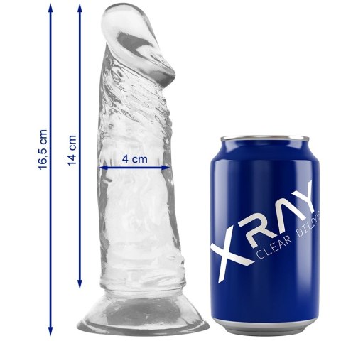 XRAY Clear Jelly 16.5 cm x 4 cm - Transparentny model z przyssawką