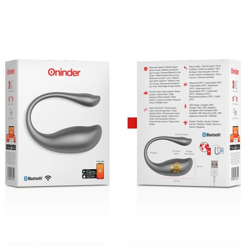ONINDER Nairobi Czarne Jajko Wibrujące Bluetooth IPX7 Aplikacja