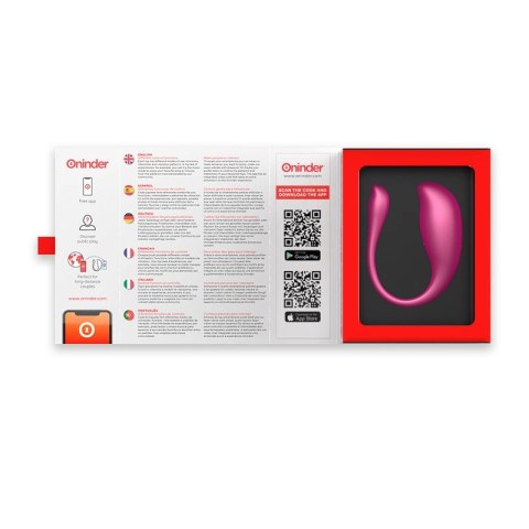 ONINDER Nairobi - Jajeczko sterowane aplikacją, rożowe, IPX7, Bluetooth