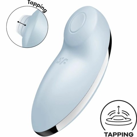 Satisfyer Tap & Climax 2 stymulator wibracyjny dwusilnikowy niebieski