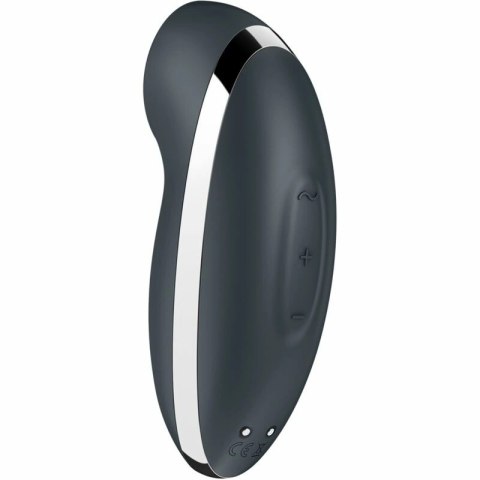 Satisfyer Tap & Climax 2 szary - urządzenie dwufunkcyjne wodoodporne