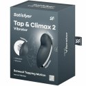 Satisfyer Tap & Climax 2 szary - urządzenie dwufunkcyjne wodoodporne