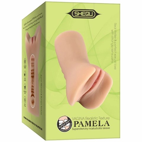 SHEQU Pamela - Ręczna maszyna intymna z anatomiczną teksturą, silikon medyczny