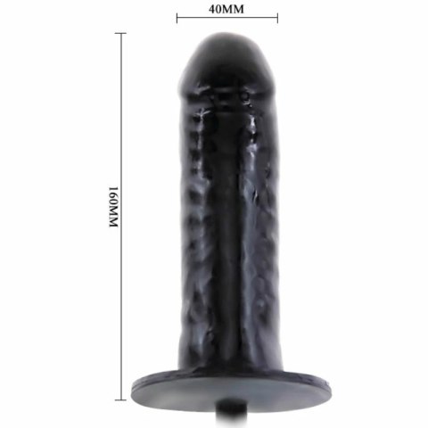 Baile Joy 16 cm - Model powiększany z pompką, lateksowy, czarny