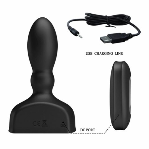 Mr Play Czarny model nadmuchiwany z pilotem funkcja wibracji 12 trybow