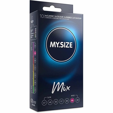 MY.SIZE 64 mm Zestaw prezerwatyw MIX 10 szt. - rożne warianty