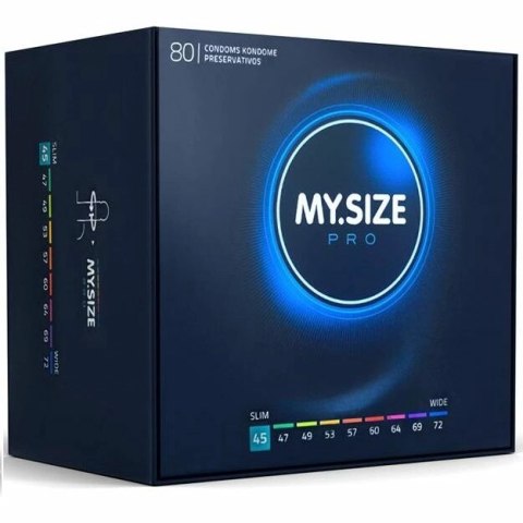MY.SIZE PRO 45 mm - Precyzyjne prezerwatywy 80 sztuk, ultra cienkie