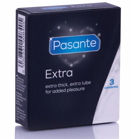 Pasante Extra Grube Prezerwatywy 3 sztuki, wzmocniona wytrzymałość