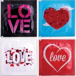 Pasante Love Torba 144 szt. prezerwatyw, lateksowe, gładkie, 54 mm