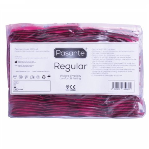 Pasante Regular 144 szt. - prezerwatywy anatomiczne, naturalny kolor