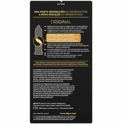 SKYN Original Natural Sensation prezerwatywy bez lateksu 10 sztuk