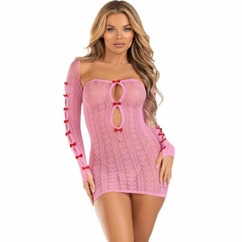 Leg Avenue Sukienka z Sercem i Bolerkiem Rożowa, Elastyczna, One Size