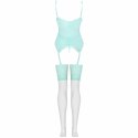LivCo Corsetti Fashion Persinne Mint Emporio zestaw gorset + figi + pończochy