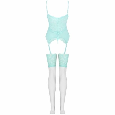 LivCo Corsetti Fashion Persinne Mint Emporio zestaw gorset + figi + pończochy