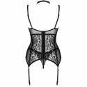 LivCo Corsetti Giellandra Czarny Gorset z Majtkami Regulowany Koronkowy
