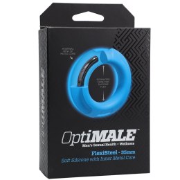 Doc Johnson Flexisteel Pierścień anatomiczny silikon-stal 3,5 cm czarny