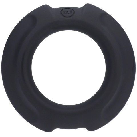 Doc Johnson Flexisteel pierścień intymny 3,5 cm stal i silikon czarny
