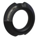 Doc Johnson Flexisteel pierścień intymny 3,5 cm stal i silikon czarny