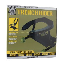Doc Johnson Trench Rider - platforma z regulacją wysokości, czarna