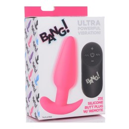 XR Brands BANG Toy silikonowy korek analny z pilotem, 21 trybow, czarny