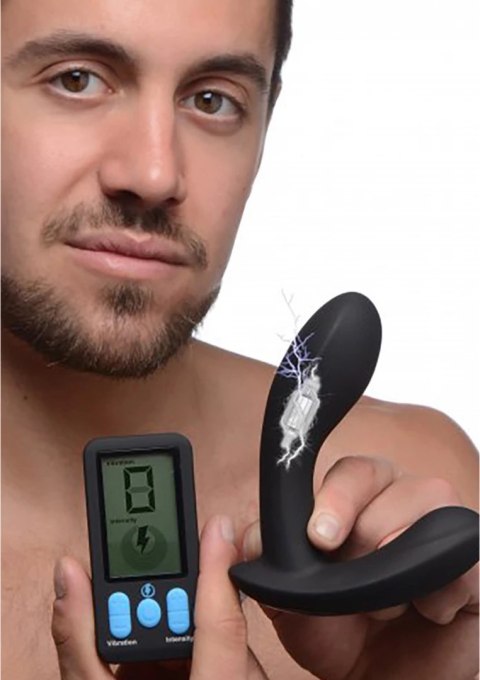 XR Brands E-Stim Pro Plug Silikonowy masażer z pilotem, czarny XR Brands E-Stim Pro Plug Silikonowy masażer z pilotem, czarny