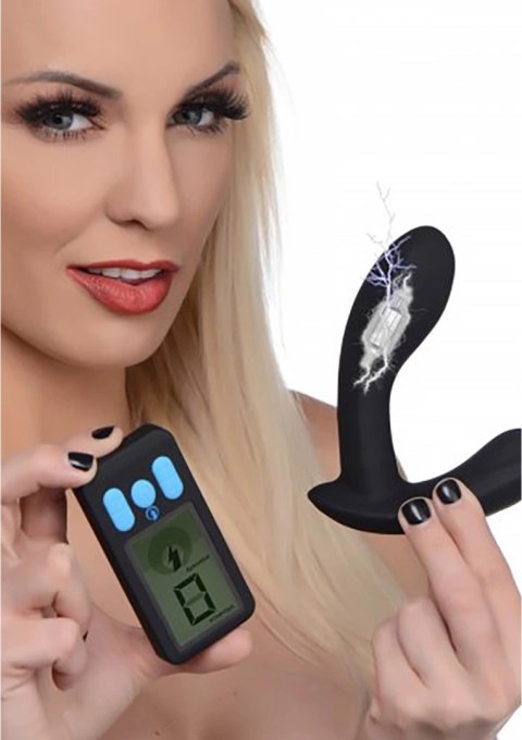 XR Brands E-Stim Pro Plug Silikonowy masażer z pilotem, czarny XR Brands E-Stim Pro Plug Silikonowy masażer z pilotem, czarny
