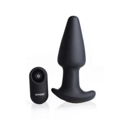 XR Brands Gyro-R zakrzywiony korek zdalnie sterowany silikonowy czarny