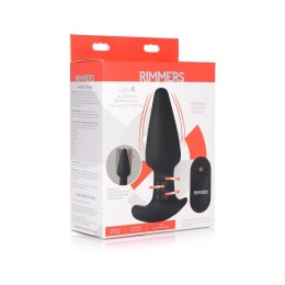 XR Brands Gyro-R zakrzywiony korek zdalnie sterowany silikonowy czarny