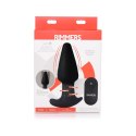 XR Brands Gyro-R zakrzywiony korek zdalnie sterowany silikonowy czarny