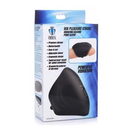 XR Brands Pleasure Stroke silikonowy rękaw wibrujący 10 trybow czarny