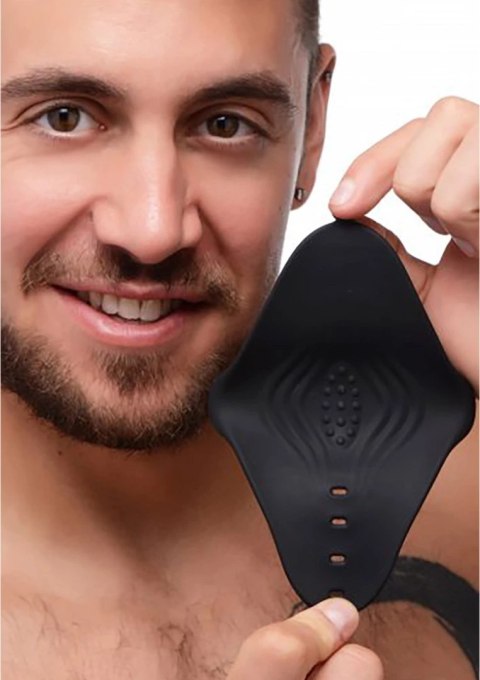 XR Brands Pleasure Stroke silikonowy rękaw wibrujący 10 trybow czarny XR Brands Pleasure Stroke silikonowy rękaw wibrujący 10 trybow czarny