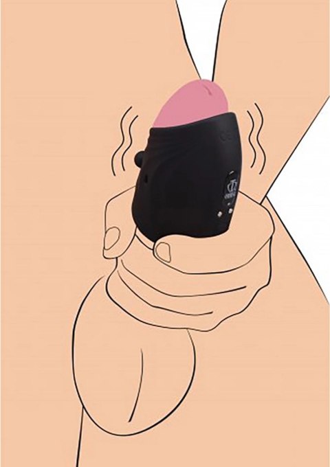 XR Brands Pleasure Stroke silikonowy rękaw wibrujący 10 trybow czarny XR Brands Pleasure Stroke silikonowy rękaw wibrujący 10 trybow czarny