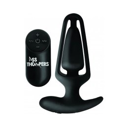 XR Brands Power Plug 7X - Wydrążona wtyczka analna z pilotem, czarna