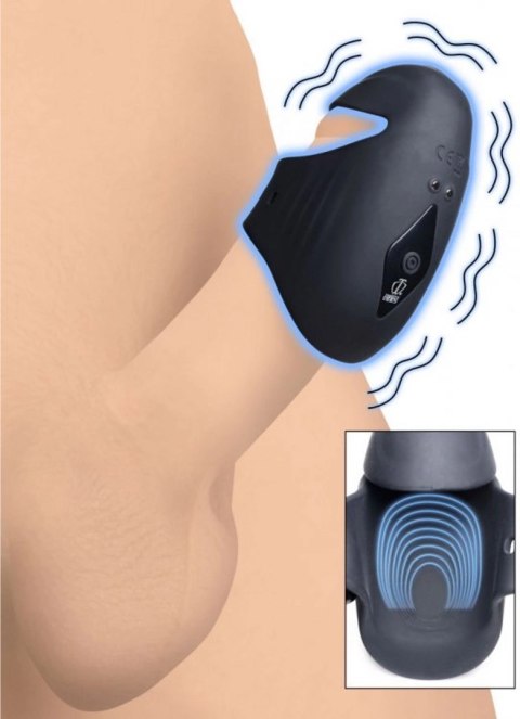 XR Brands silikonowy rękaw wibrujący z 8 trybami, czarny XR Brands silikonowy rękaw wibrujący z 8 trybami, czarny