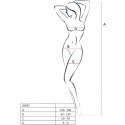 Passion BS095 Bodystocking czerwony siateczkowy uniwersalny