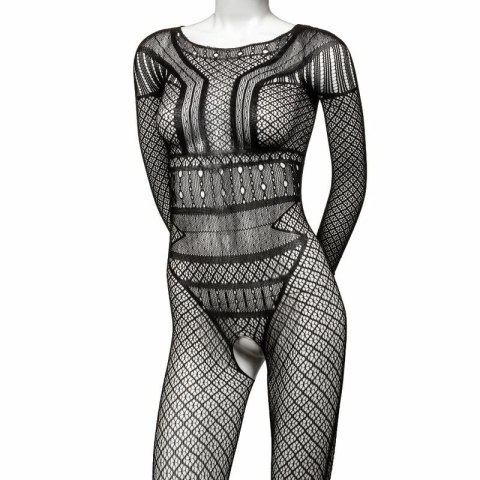 CalExotics Koronkowy Kombinezon Plus Size 3X siateczka czarny