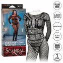 CalExotics Koronkowy Kombinezon Plus Size 3X siateczka czarny