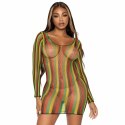 Leg Avenue Sukienka Mini Rasta z Siatki Jeden Rozmiar