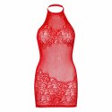 Leg Avenue Sukienka Mini z Cyrkoniami Jednokolorowa Czerwona One Size