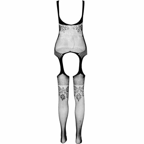 Passion ECO BS008 Bodystocking Biały z materiałow recyklingowanych