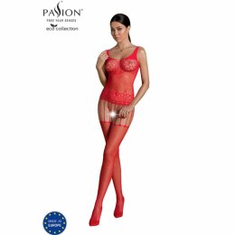 Passion Eco Collection Bodystocking BS001 czerwony, ekologiczny, uniwersalny