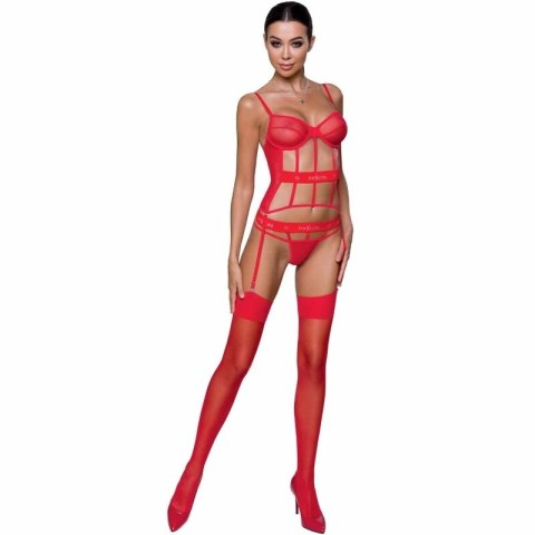 Passion Gorset Kyouka Czerwony S/M - Regulowane Paski i Stringi