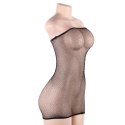 Queen Lingerie Siatkowa Sukienka z Ozdobnymi Kryształkami S/L