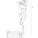 Passion BS013 Czerwone Bodystocking siateczkowe, uniwersalny rozmiar