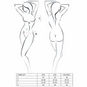 Passion Canne komplet damski czarny L/XL - biustonosz, stringi, pas