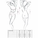 Passion Hellen gorset damski czarny L/XL z ozdobnymi stringami