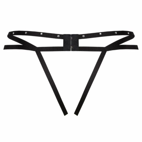Livco Corsetti Fashion Nomade stringi czarne z ozdobną koronką