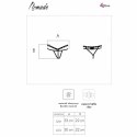 Livco Corsetti Fashion Nomade stringi czarne z ozdobną koronką
