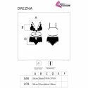 Livco Corsetti Drezna LC 90733 czarny komplet koronkowy z ozdobnymi zapięciami